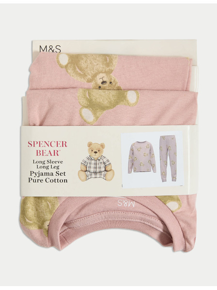 Marks & Spencer Pidžama od čiste pamuke s motivom Spencer Bear™ (1–16 godina) Marks & Spencer smeđa
