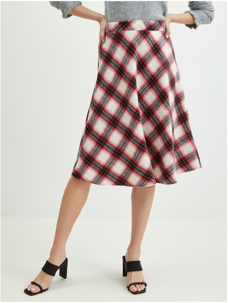 Orsay Crvena ženska suknja na kockice ORSAY
