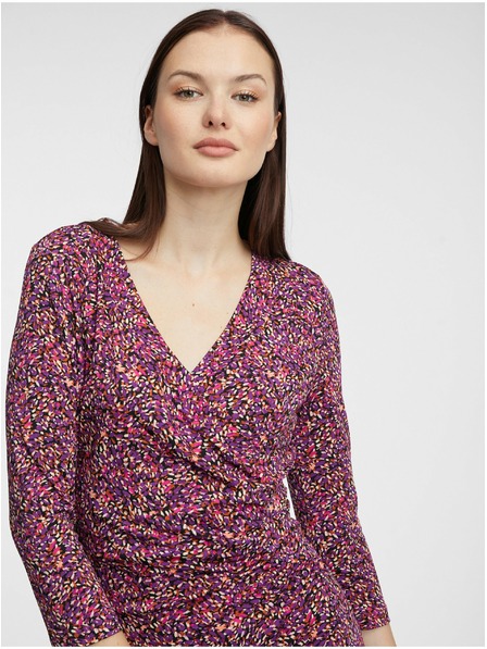 Orsay Ljubičasta ženska platna haljina s uzorkom ORSAY