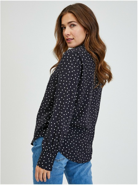 Orsay Crna ženska košulja s točkicama ORSAY