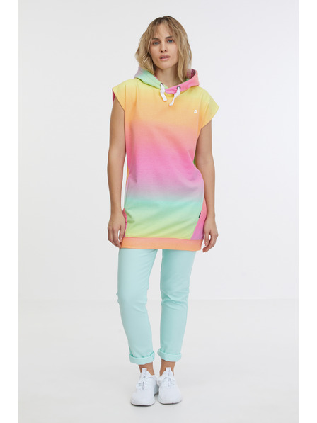 Sam 73 Žuto-ružičasti ženski sweatshirt kratkih rukava SAM 73 Mabel