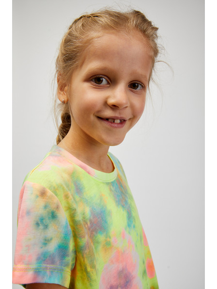 Sam 73 Tirkizno-žuta majica s uzorkom SAM73 Auriga za djevojčice