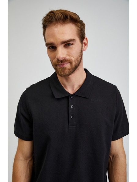 Sam 73 Crna muška pamučna polo majica SAM73 Chrys