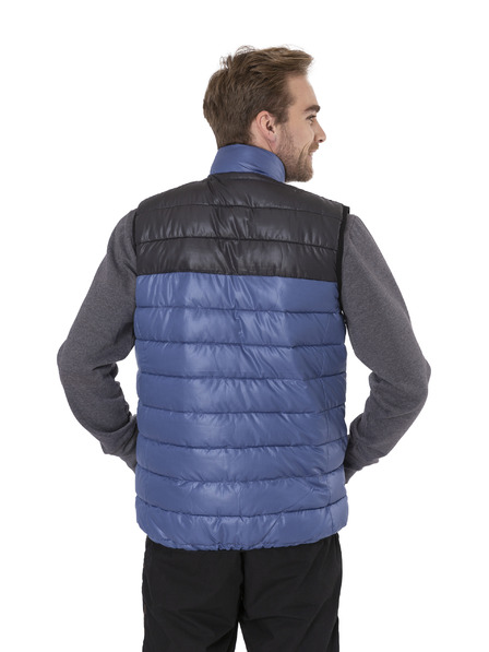 Sam 73 Crno-plavi muški prošiveni prsluk SAM 73 Donald