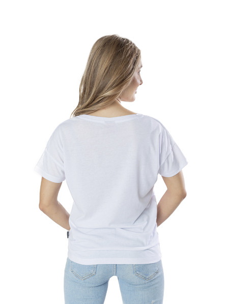 Sam 73 Bijela ženska majica s printom SAM 73