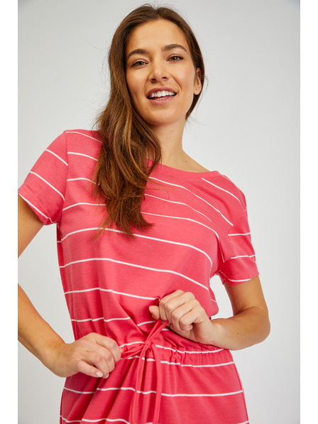 Sam 73 Crvena ženska haljina na pruge SAM73 Columba