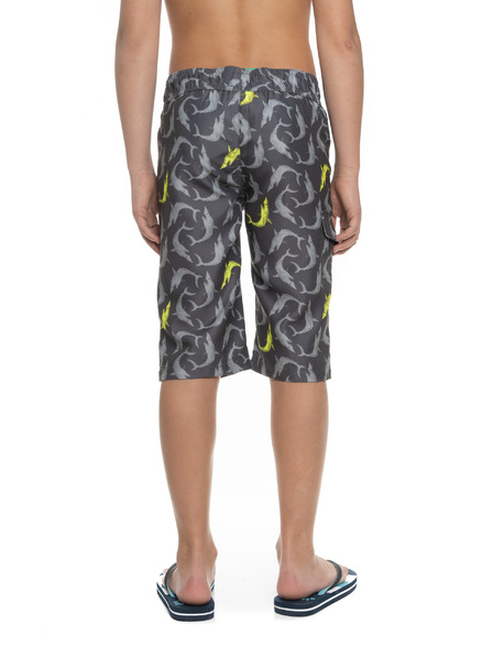 Sam 73 Sivi dječački kupaći kostim s uzorkom SAM 73