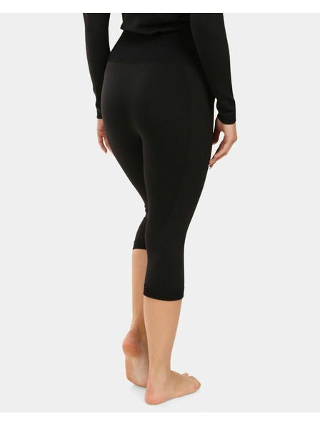 Kilpi Ženske bešavne 3/4 termo hlače Kilpi LINE-W Crna