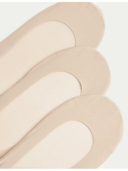 Marks & Spencer 3 kom nisko postavljenih čarapa Marks & Spencer bež