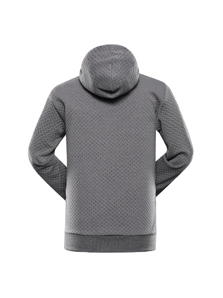 ALPINE PRO Muška dukserica s kapuljačom ALPINE PRO LEL dk.true gray