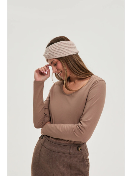 Moodo Cotton T-Shirt Light Brown Moodo