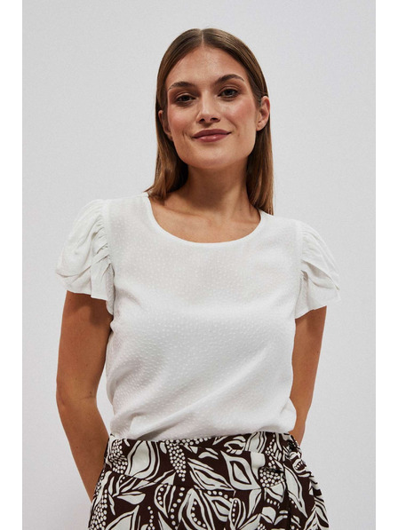 Moodo Biserasta bluza s ukrasnim rukavima Moodo