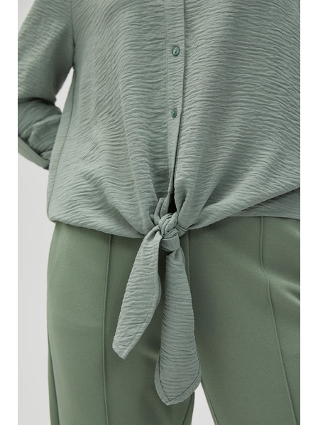 Moodo Maslinasta košulja Moodo sa vezivanjem