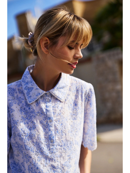 Moodo Bijela pamučna bluza Moodo