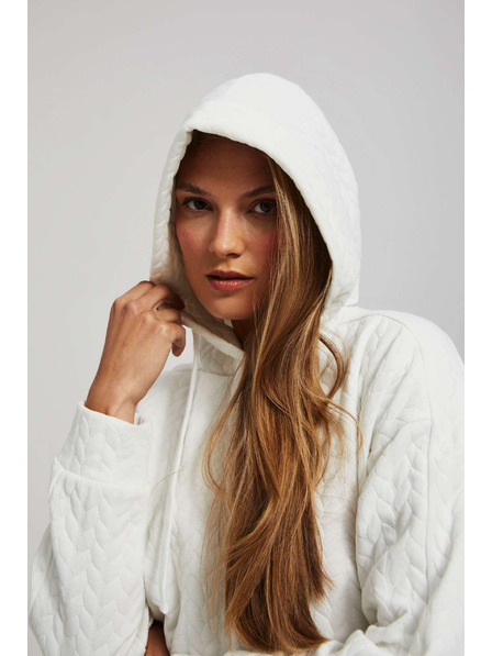 Moodo Dukserica s kapuljačom i dugim rukavima biserasta Moodo