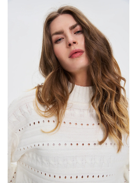 Moodo Pulover s rollnekom bijeli Moodo