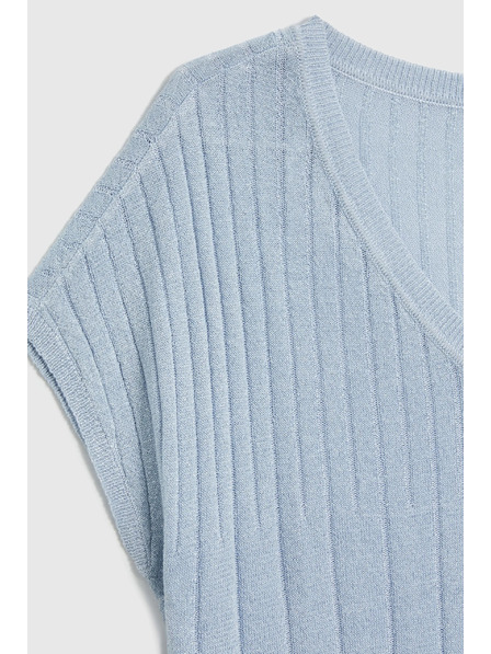 Moodo Svijetlo plavi džemper s kratkim rukavima Moodo