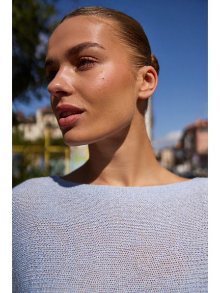 Moodo Tanki džemper plavi Moodo