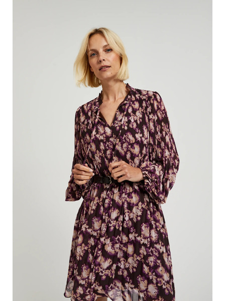 Moodo Plisirane haljine s pojasom smeđe Moodo