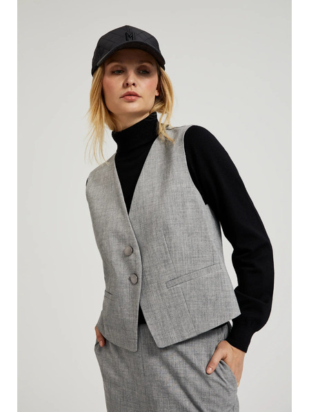 Moodo Elegantni prsluk sivi Moodo