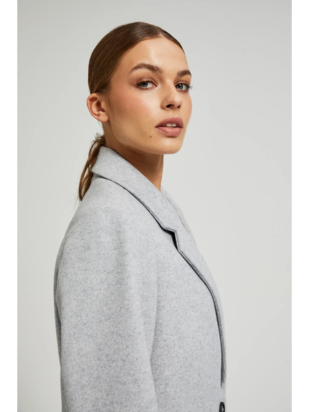 Moodo Jednostavni sivi kaput koji se zapinje na gumbe Moodo