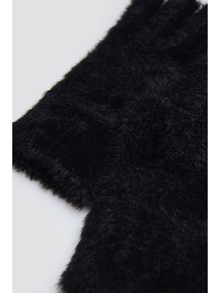 Moodo Krznene rukavice crne Moodo