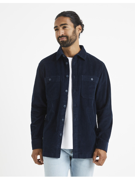 Celio Celio Vavelour tamnoplava košulja od samta