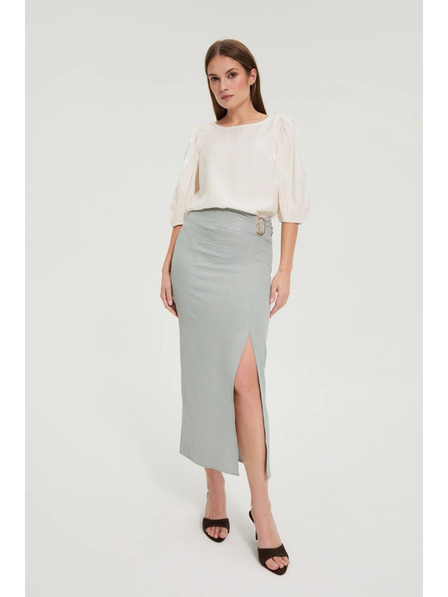 Moodo Suknja s prorezom maslinaste boje Moodo