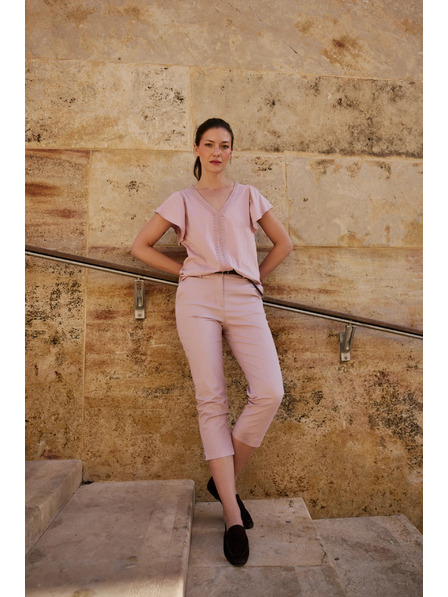 Moodo Ružičaste ribarske hlače Moodo