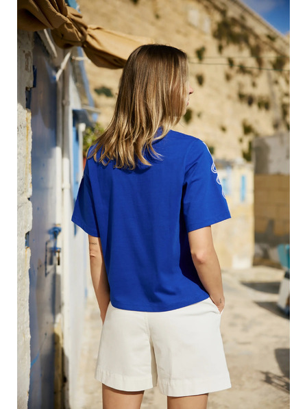 Moodo Pamučna majica plava Moodo