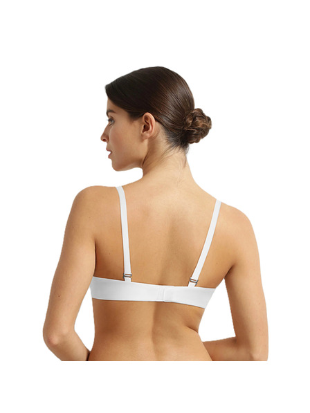 DIM DIM INVISIBLE WIRELESS PADDED BRA - Ženski glatko oblikovan grudnjak bez kostima - bijela