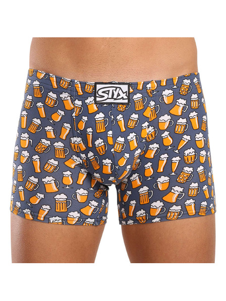 Styx Set od tri - muške bokserkice Styx long art klasični elastični pojas šarene