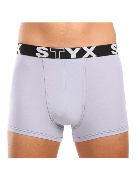 Styx Komplet od tri muške bokserice Styx sportske gumene sive boje