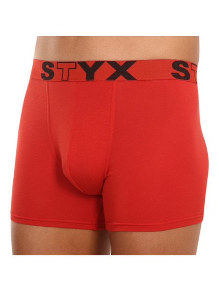 Styx Muške bokserice Styx long sportski elastičan crvene