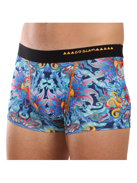 69slam Muške bokserice 69SLAM Hip BLUE HABITAT