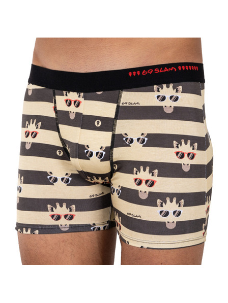 69slam Muške bokserice 69SLAM fit bamboo giraffe stripes