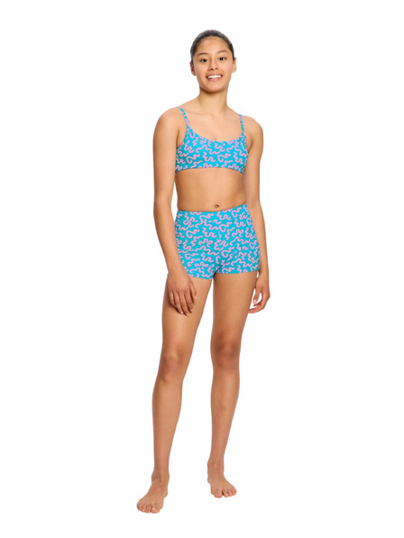 Modibodi Djevojčji kupaći kostim Modibodi crop top Splice Wavy Blue gornji dio