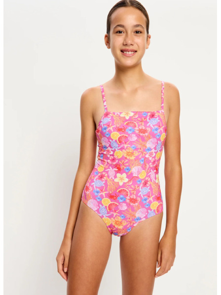 Modibodi Djevojčji menstruacijski kupaći kostim Modibodi Marine Dream Teen Swimwear One Piece Light Tropicana Crush jednodjelni