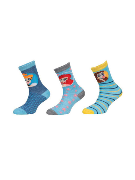 Trenýrkárna Set od tri - dječje čarape Disney Princess višebojne (38291/blue)