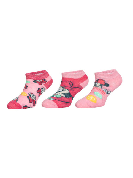 Trenýrkárna Set od tri - dječje čarape Minnie višebojne (38614/pink)
