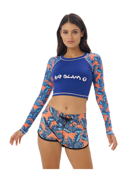 69slam Ženski šorts 69SLAM JUNGLE BLUE ELOISE