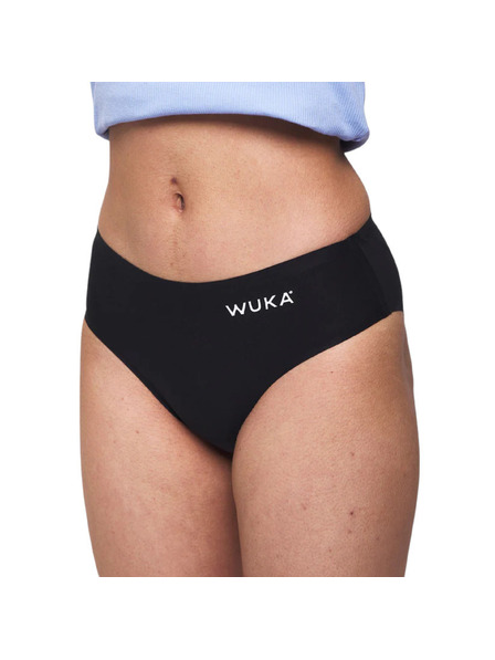 WUKA Djevojačke menstruacijske gaće Wuka Stretch Seamless Heavy Flow bezšavne crne