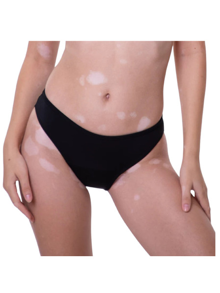Femi.Eko Menstruacijske kupaće gaće Femi.Eko Maja Bikini UPF30 Moderate crne donji dio
