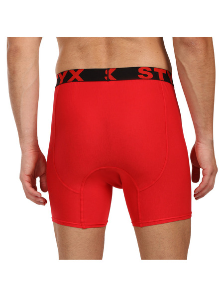 Styx Muške bokserice Styx long sportski elastičan crvene