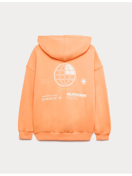 Marks & Spencer Hoodie s kapuljačom, zatvaračem na preslicu, s grafikom vala i visokim udjelom pamuke (6–16 godina) Marks & Spencer narančasta