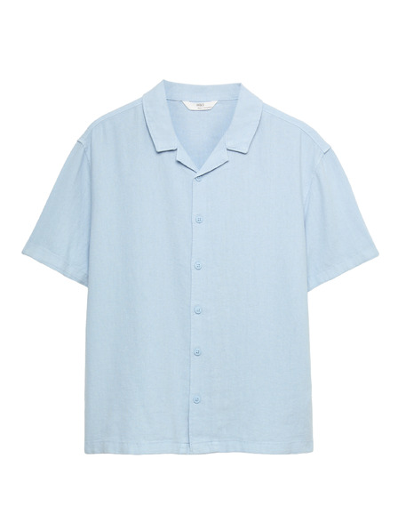 Marks & Spencer Jednobojni shirt s visokim udjelom lana (6–16 godina) Marks & Spencer plava