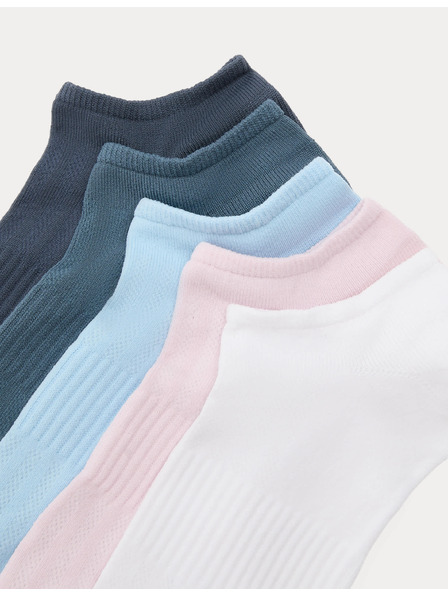 Marks & Spencer Kratke čarape Trainer Liners™ od mikrofibre, 5 kom Marks & Spencer ružičasta