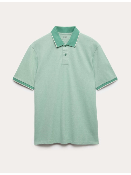 Marks & Spencer Polo majica Pique s naglašenim rubovima The Ultimate Marks & Spencer zelena