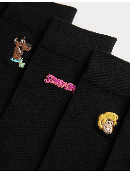 Marks & Spencer Čarape s visokim udjelom pamuka, s motivom Scooby Doo™, 5 komada u pakiranju Marks & Spencer crna