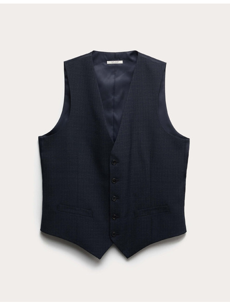 Marks & Spencer Teksturirana prsluk s elastanom Marks & Spencer mornarsko plava